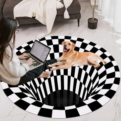 3D Vortex Illusion Back Carpet