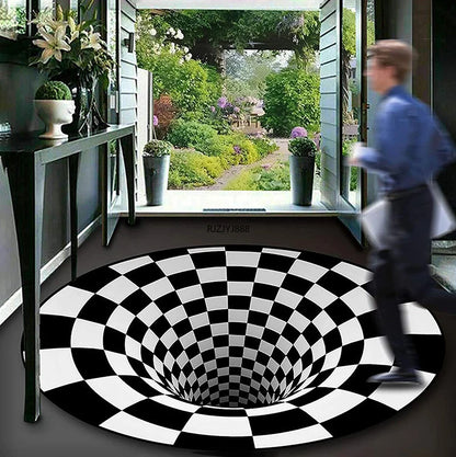 3D Vortex Illusion Back Carpet