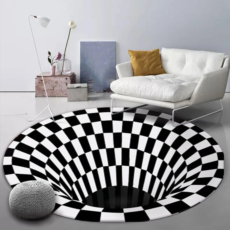 3D Vortex Illusion Back Carpet